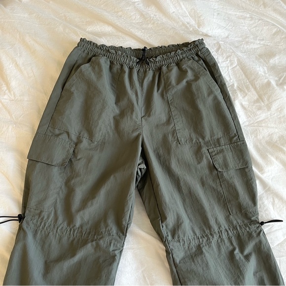 Zoe Green Cargo Pants Straight Leg Size Small - Picture 3 of 9